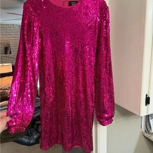 Vici Fuchsia Sequin Kids Dress